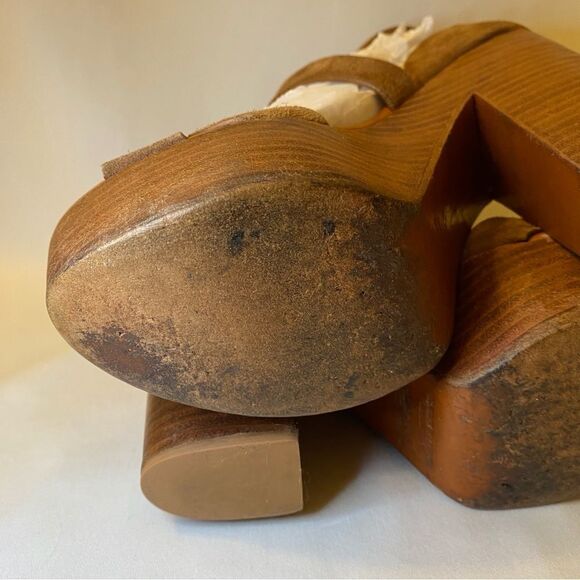 Ralph Lauren Collection Alannah Suede Platform Sandal - Picture 16 of 16